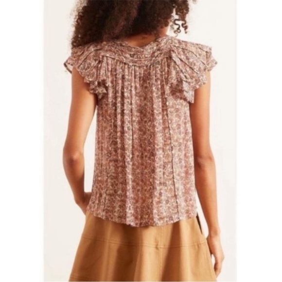 Ulla Johnson Blouse Akil Short Sleeve in Akil - Picture 3 of 8